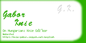 gabor knie business card